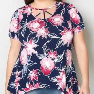 Floral Sharkbite Top